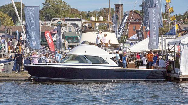 You'll find the Bertram 35 at the United States Powerboat Show in Annapolis on Dock E1.