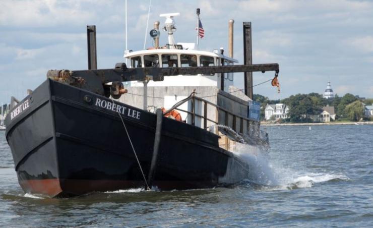 The oyster-planting vessel Robert Lee, of the Oyster Recovery Partnership. Photo by J. Henson/courtesy MD DNR