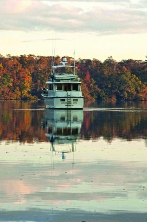 Pristine anchorage off the Waccamaw River south of Myrtle Beach, SC
