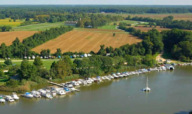 Arial View of Kennersley Point Marina