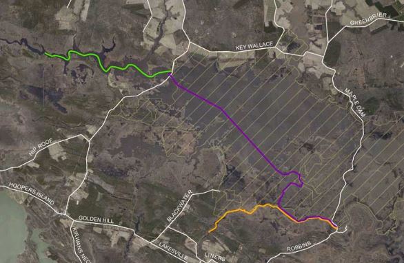 Take note of which trails would best suit your paddling ability. Courtesy Blackwater NWR