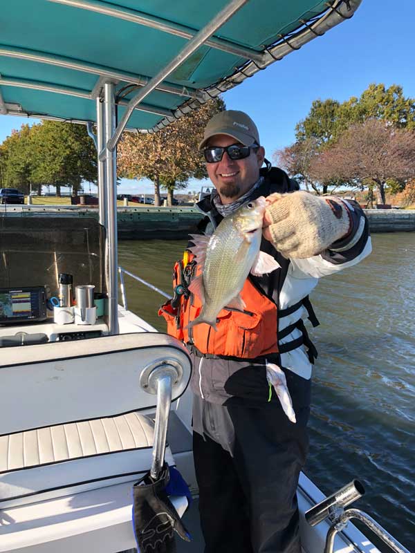 Zach Ditmars with a nice white perch.