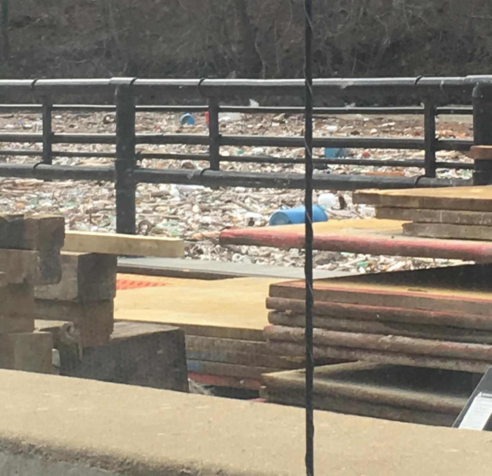 Trash at the Conowingo Dam, photographed by Clint Ohler. 