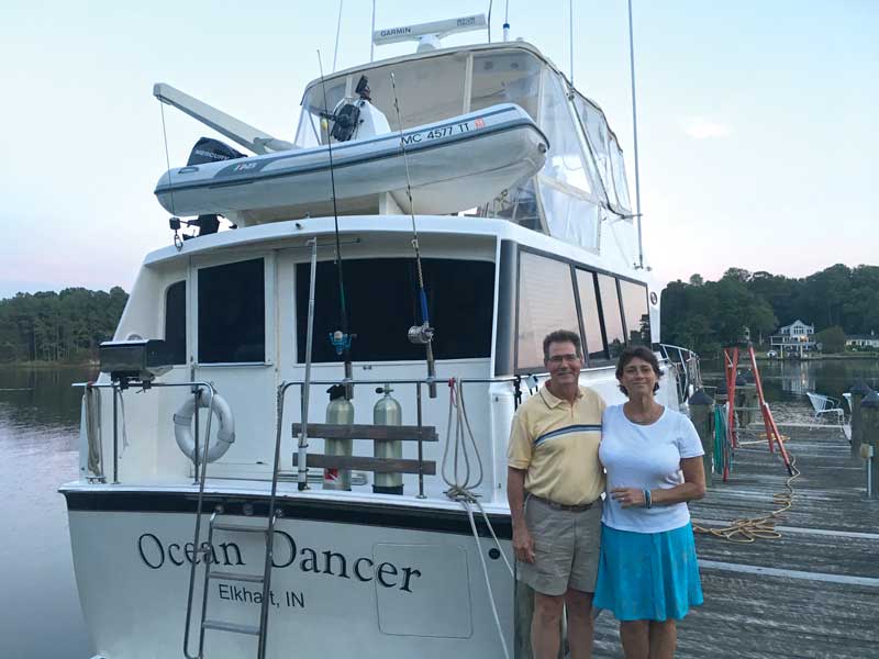 Bill and Kellirae with Ocean Dancer.