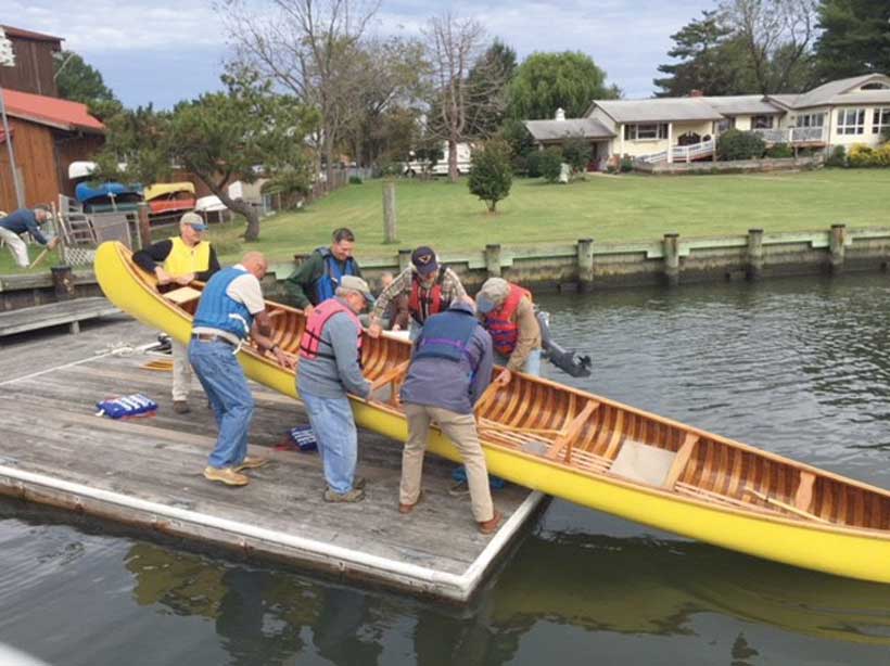 The camp canoe required eight months of restoration. Courtesy CMM