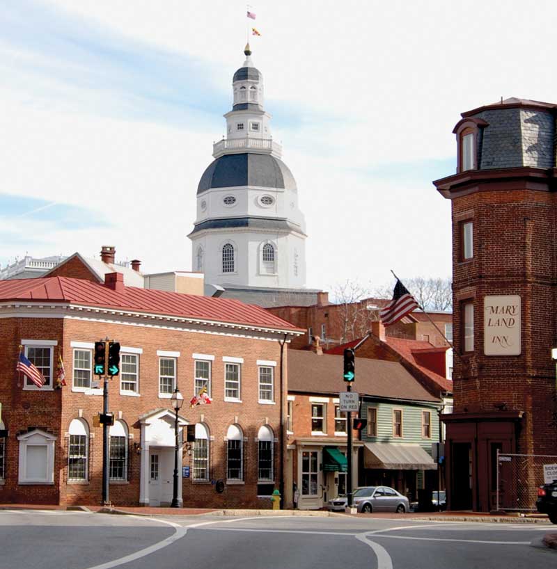 The Maryland State House as viewed from Church Circle. Photo by Al Schreitmueller