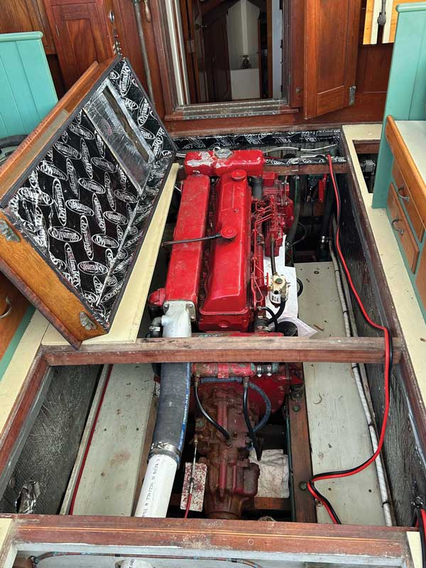 antique wooden powerboat