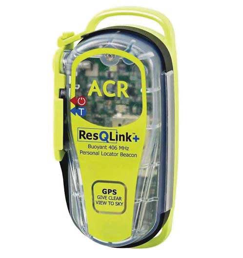 An AIS locator beacon allows both the mothership and nearby vessels to identify your exact location using an AIS set or chartplotter, while a PLB (shown here) sends your location to the Coast Guard.