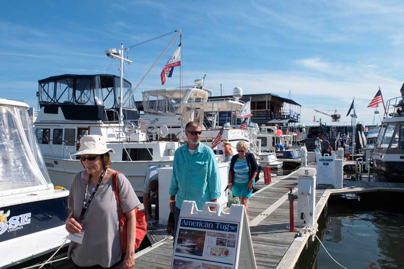 Enjoy walking the docks with other trawler enthusiasts.