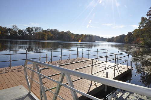 The fully-accessible freshwater fishing pier is located at Unicorn Lake. Courtesy MD DNR