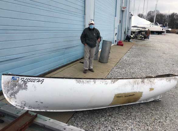 cold molded rowing dinghy