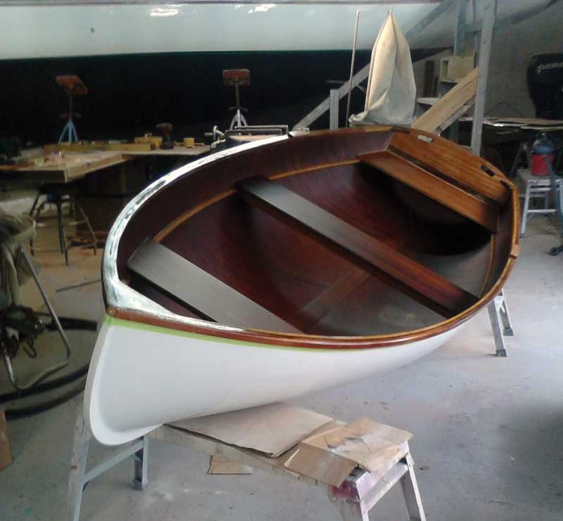 cold molded rowing dinghy