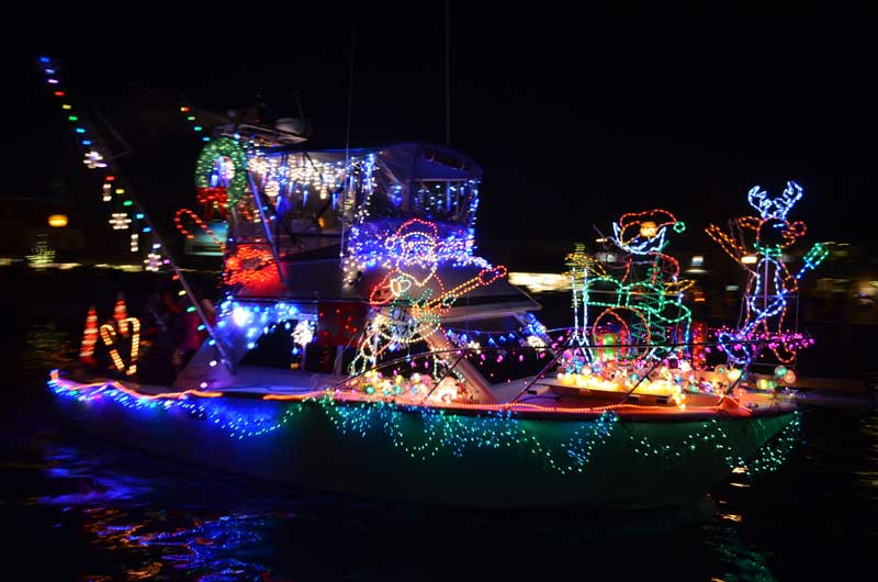 A really good lights display takes careful planning. Photo by Shannon Hibberd at the Eastport Yacht Club Lights Parade