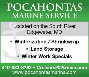 Pocahontas Marine Service is a full service marina and service yard located on the South river in Edgewater, MD.