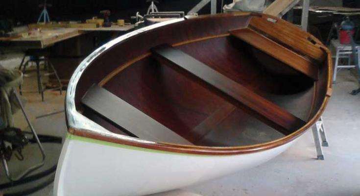 cold molded rowing dinghy