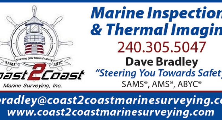 Coast 2 Coast Marine Surveying, Inc. are experts in Marine Inspections and Thermal Imaging, based in St. Leonard, MD with offices close to Annapolis, MD and Smith Mountain Lake, VA.