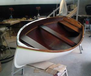 cold molded rowing dinghy