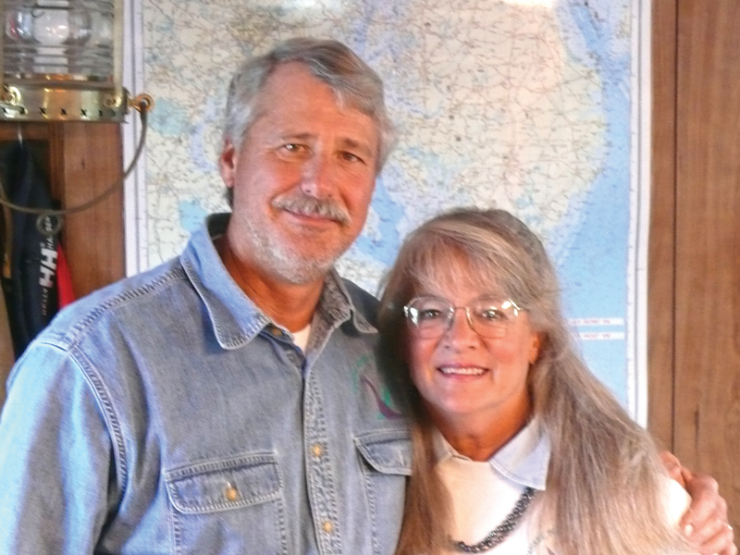 Ken and Karen Knull, owners of Yankee Point Marina in Lancaster County, VA.