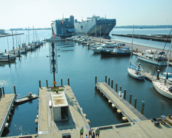 Can you say deep draft slips? Tidewater Yacht Services in Baltimore. Photo by Bill Brandon