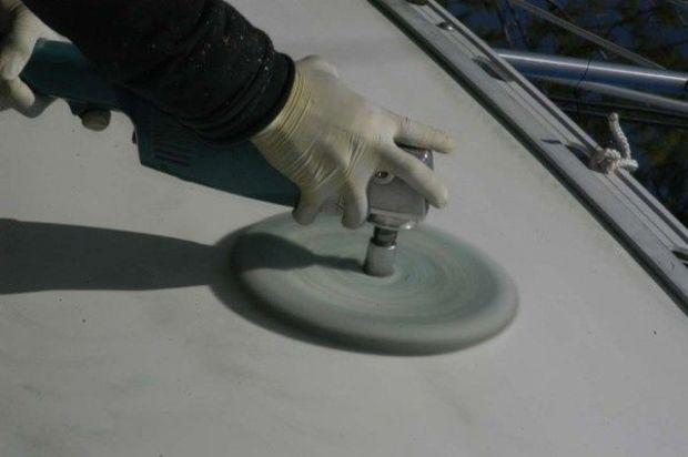 Make sure to follow your boatyard's guidelines for sanding as well as to protect your face and hands.