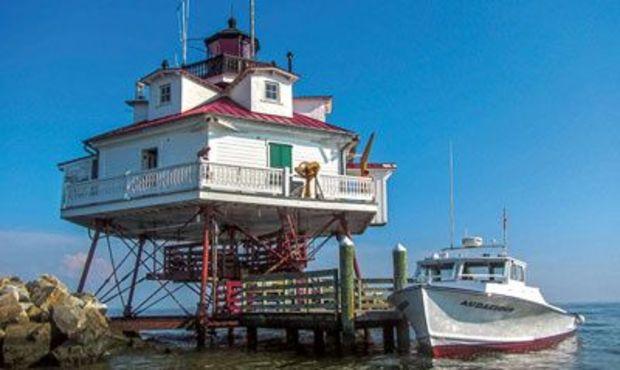 Thomas Point Lighthouse before the vandalism. Photo by Melinda Stevenson