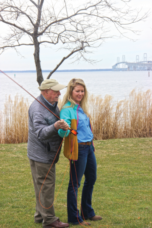 Fly casting lessons at CCA TieFest.