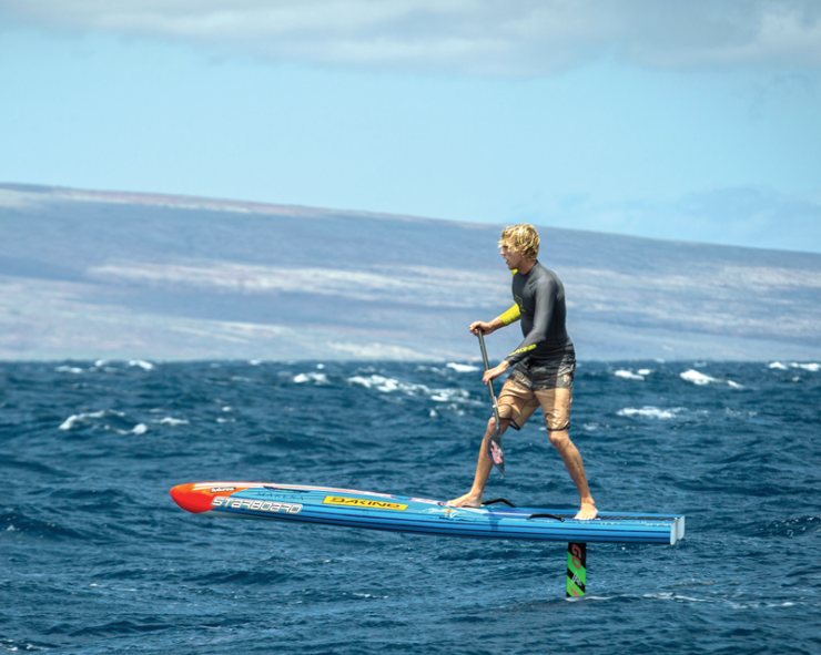 World SUP Champ Connor Baxter trying out the GoFoil. Photo by Matty Schweitzer