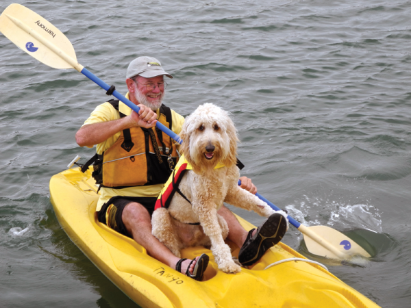 Chris Caldwell and his pooch go everywhere together.