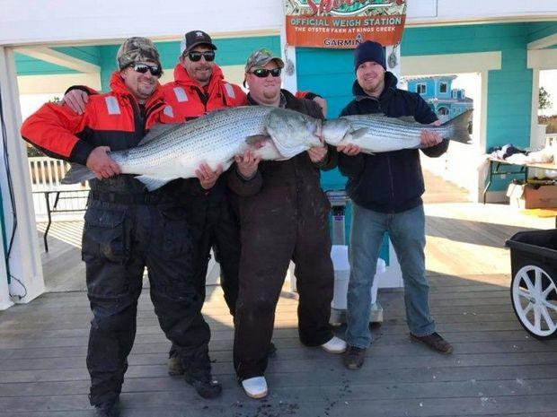 Team Throwbacks/Hopkins Guns at the Day two weigh in. Photo courtesy facebook.com/rockfishshootout