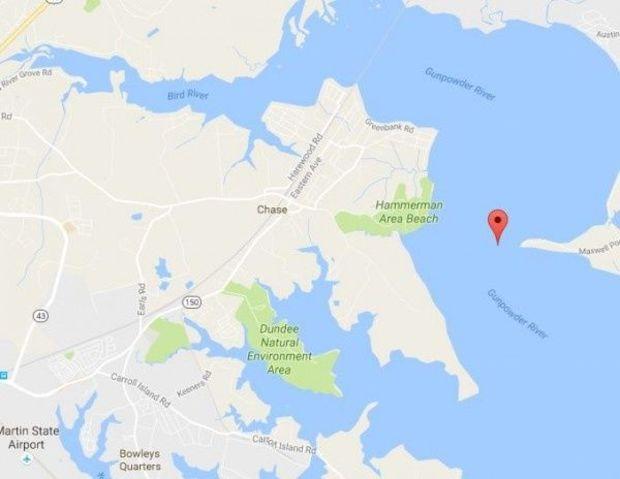 The area affected includes the Gunpowder and Bird Rivers. Courtesy Google Maps The area affected includes the Gunpowder and Bird Rivers. Courtesy Google Maps