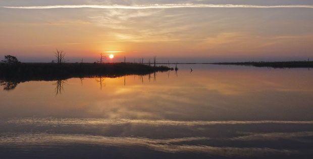 Almost daytime on Broad Creek.