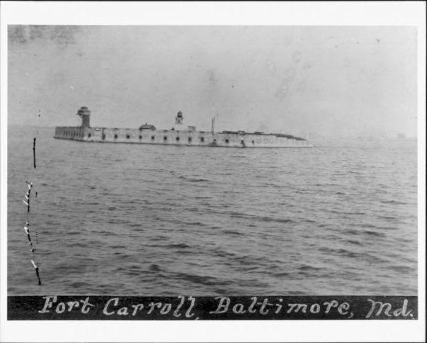 Fort Carroll circa 1907. Photo by Robert Sadler, courtesy of the Maryland State Archives