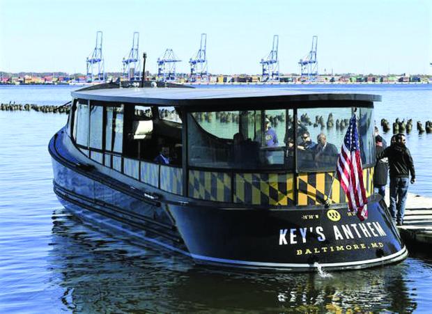 Key’s Anthem, the lead boat in a fleet of 10 new aluminum Baltimore Harbor water taxis being built by Maritime Applied Physics in Baltimore, MD.