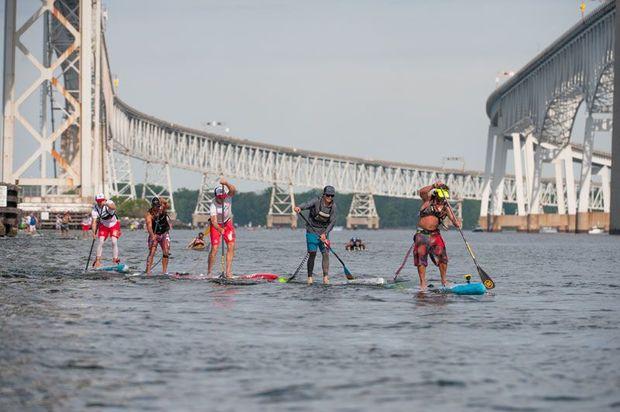 Safety is of the utmost importance at the annual Bay Bridge Paddle. Photo by Dan Phelps