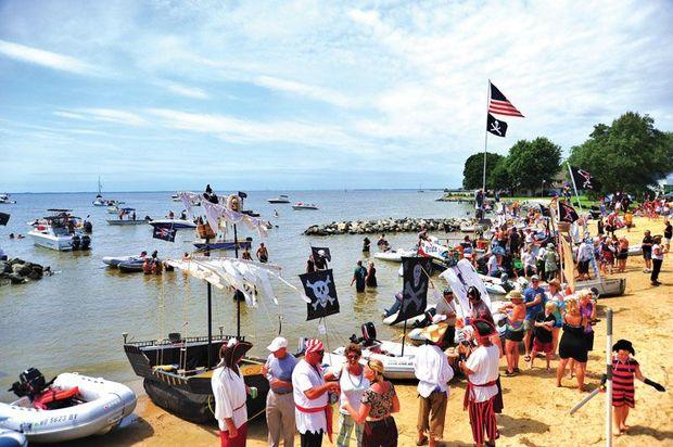 Pillage, plunder, party on the beach. Photo by Chessie Photo