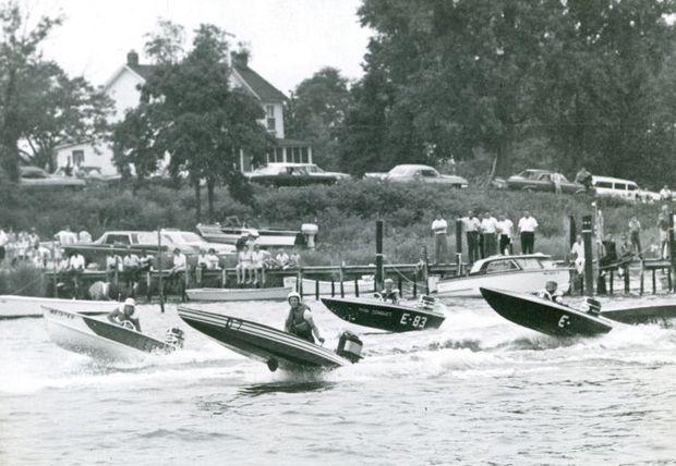 Start of 1970 Dick Downs Memorial Race at Captain Sam’s in Bushwood. Image courtesy David Nelson and Calvert Marine Museum Start of 1970 Dick Downs Memorial Race at Captain Sam’s in Bushwood. Image courtesy David Nelson and Calvert Marine Museum