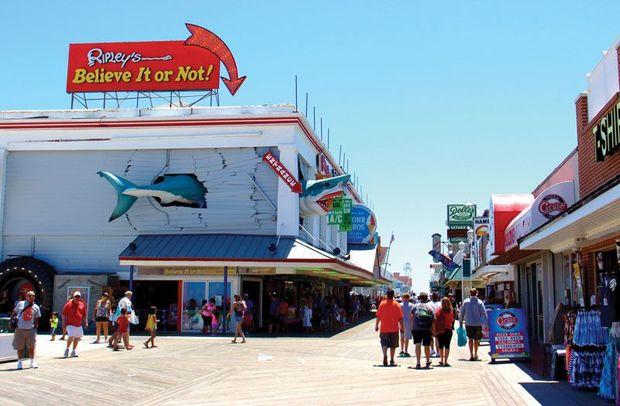 The Ocean City boardwalk stretches for nearly three miles.