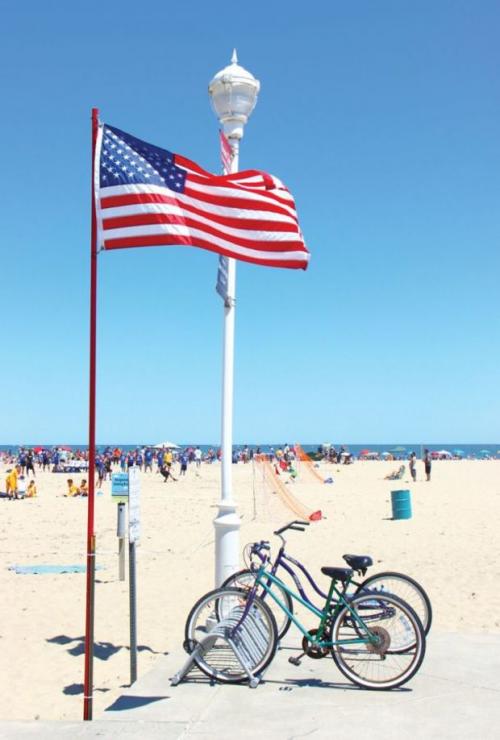 The beach stretches for nearly 10 miles, from the inlet to the Delaware state line.