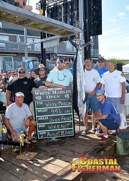 Glen Frost of the Wire Nut with the winning 95.5 pound white marlin! Photo courtesy White Marlin Open