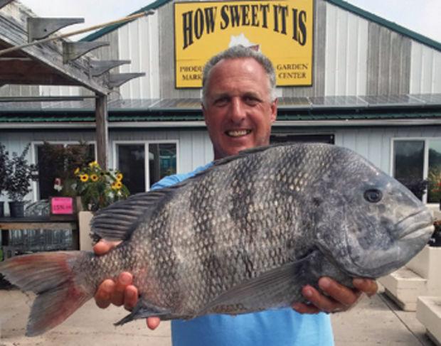 Dave Alveberg with his record 13.73-pound fish. Photo courtesy MD DNR