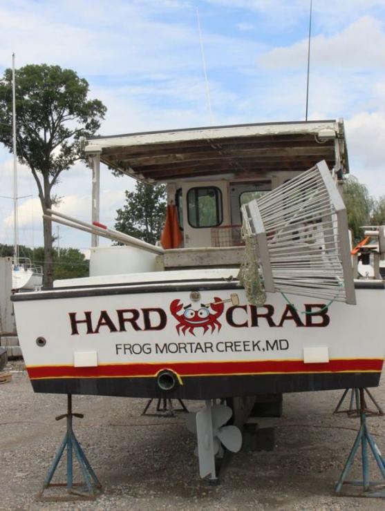 It's not all work and no play; Billy finds time to crab on his Bay boat, Hard Crab.
