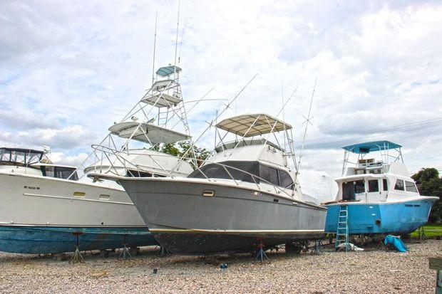 The boatyard is located on Frog Mortar Creek in Middle River, MD.