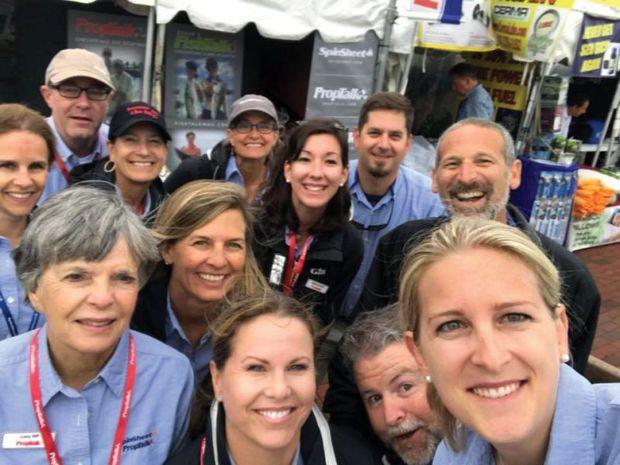 The SpinSheet/PropTalk/FishTalk crew at the Annapolis Powerboat Show. We're a fun group and have a lot to be thankful for!
