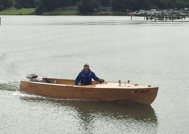 Ned Farinholt's home-built boat was specifically designed for the race. Ned Farinholt's home-built boat was specifically designed for the race.