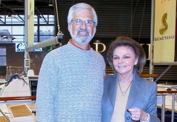 Paul Rosen with Annette Beneteau Roux at the Paris Boat Show.