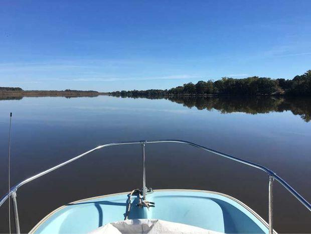 The Choptank was as smooth and glassy as a mirror. 