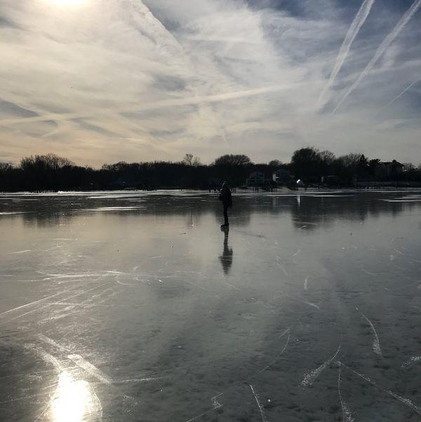 Seneca Creek in the Upper Bay froze solid over the weekend. Seneca Creek in the Upper Bay froze solid over the weekend.
