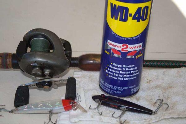 WD-40 has kept these old lures, rod, and reel in great shape.