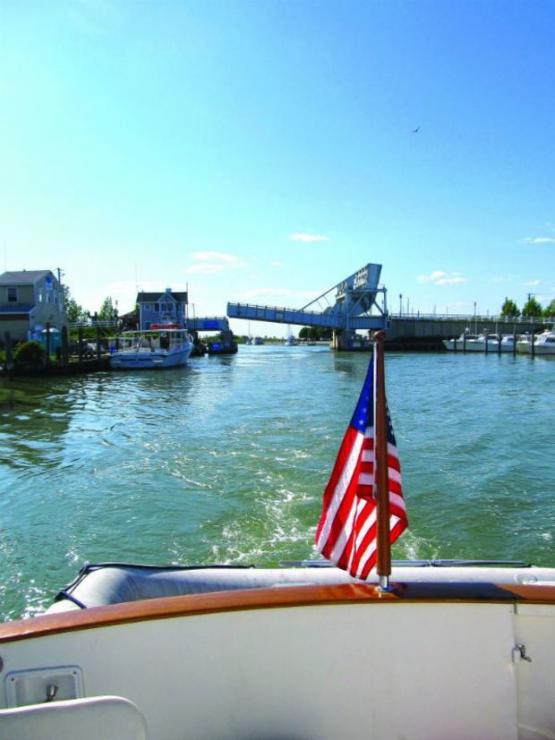 You'll pass under Knapps Narrows Drawbridge on your way from the Bay toward Oxford, MD. Photo by Ruth Christie
