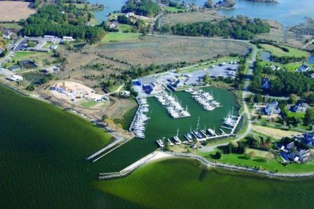 Campbell's Bachelor Point Yacht Company in Oxford, MD, on the Tred Avon River. Photo by Gary Reich Campbell's Bachelor Point Yacht Company in Oxford, MD, on the Tred Avon River. Photo by Gary Reich